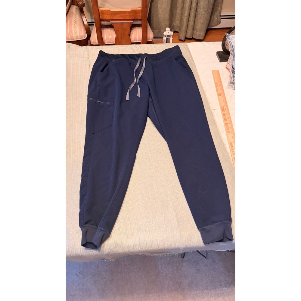 FIGS Zamora Jogger Scrub Pants Womens XL Navy Blue Technical Collection